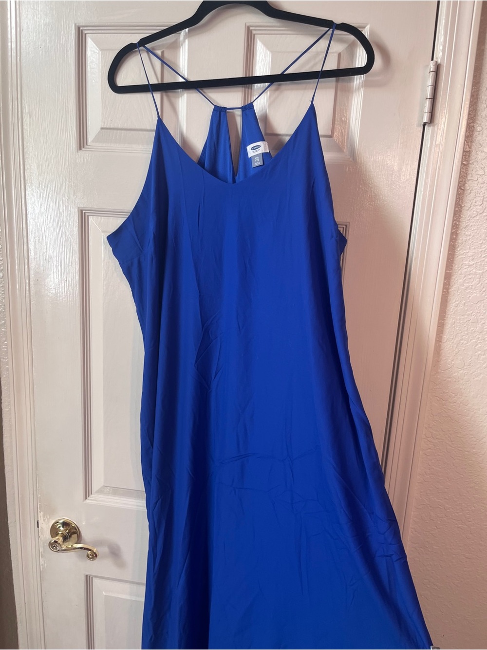 Old Navy Royal Blue Maxi Slip Dress with Spaghetti Straps